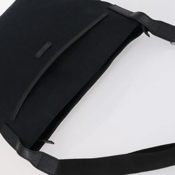 GUCCI GG Canvas Shoulder Bag Black Silver 122791 Auth 135007 - Picture 8 of 16
